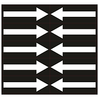 Arch se šipkami, černá/bílá